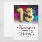 第13誕生日勾配招待状 招待状 (正面/裏面)