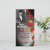 第13誕生日招待状バスケットボールフープ (スタンド正面)