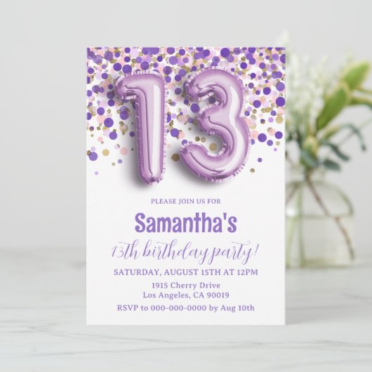 第13誕生日招待状 招待状 (スタンド正面)