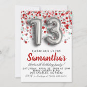 第13誕生日招待状 招待状 (正面)