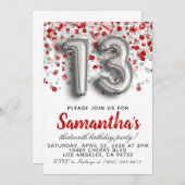 第13誕生日招待状 招待状 (正面/裏面)