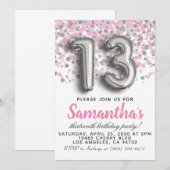 第13誕生日招待状 招待状 (正面/裏面)