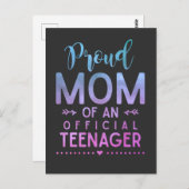 第13誕生日誇りを持った母の公式10代の若者 ポストカード (正面/裏面)