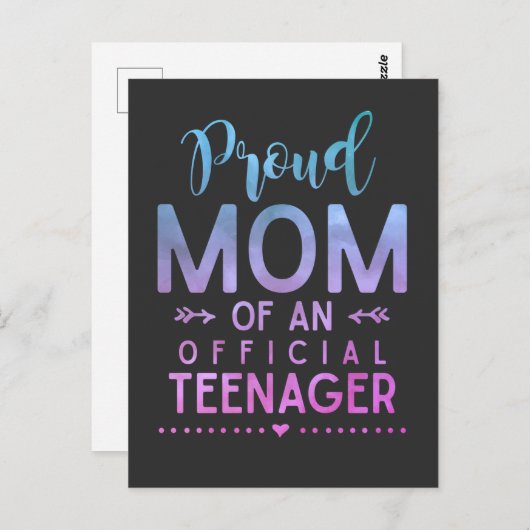 第13誕生日誇りを持った母の公式10代の若者 ポストカード (正面/裏面)