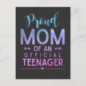 第13誕生日誇りを持った母の公式10代の若者 ポストカード (正面)