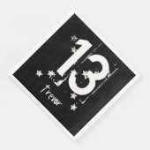 第13誕生日10代のグランジスタイル星A01 スタンダードカクテルナプキン (コーナー)