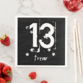 第13誕生日10代のグランジスタイル星A01 スタンダードカクテルナプキン (インサイチュ)
