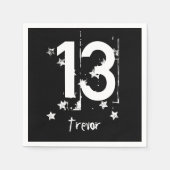 第13誕生日10代のグランジスタイル星A01 スタンダードカクテルナプキン (正面)