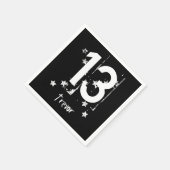 第13誕生日10代のグランジスタイル星A01 スタンダードカクテルナプキン (角)