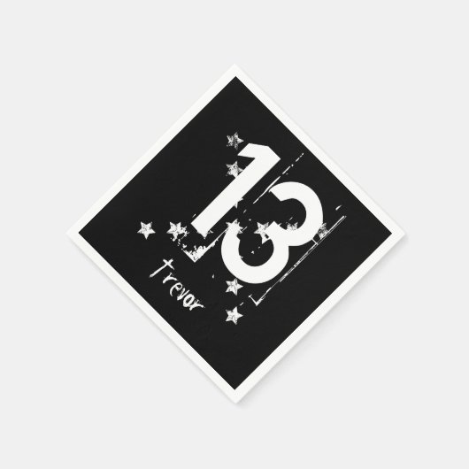 第13誕生日10代のグランジスタイル星A01 スタンダードカクテルナプキン (角)