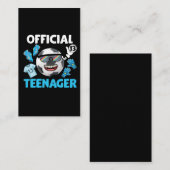 第13誕生日10代の若者サッカー選手 名刺 (正面/裏面)