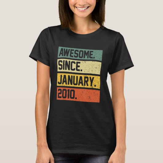第13誕生日13素晴らし年1月2日から Tシャツ (正面)