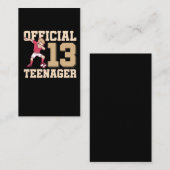 第13誕生日2008ダビングボーイフットボール10代の若者 名刺 (正面/裏面)