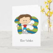 第13誕生日-挨拶状-男の子 カード (黄色い花)