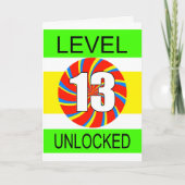 第13誕生日Computer Gamer カード (正面)