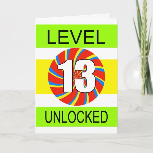 第13誕生日Computer Gamer カード (正面)