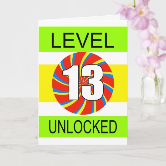 第13誕生日Computer Gamer カード (蘭)