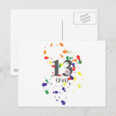 第13金曜日 ポストカード (正面/裏面)