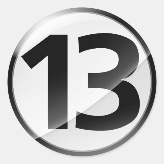 第13黒いステッカー ラウンドシール (正面)