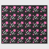 第1310代の誕生日スター名前をカスタムするV22ピンク ラッピングペーパー (フラット)