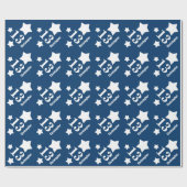 第13 10代のな誕生日は名前をカスタムするV01の青を主演します ラッピングペーパー (フラット)