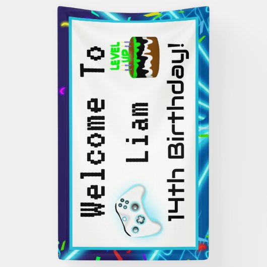 第14ハッピーバースデー・クリティカル・ヒットへようこそ！ 横断幕 (縦)