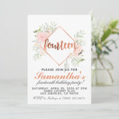 第14バラ金ゴールド誕生日招待状 招待状 (スタンド正面)