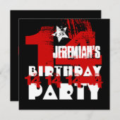 第14回グランジ誕生日パーティーREDとBLACK Z14A1 招待状 (正面/裏面)