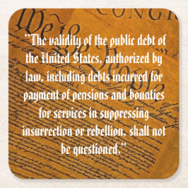 第14回修正公的債務 スクエアペーパーコースター