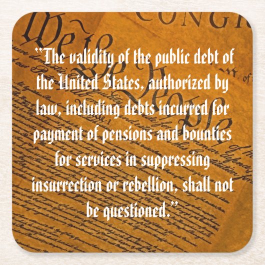 第14回修正公的債務 スクエアペーパーコースター (正面)