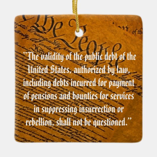 第14回修正公的債務 セラミックオーナメント (正面)