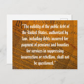 第14回修正公的債務 ポストカード (正面/裏面)