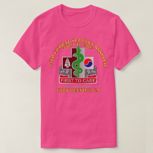 第14回戦闘支援病院Ft Benning GA Tシャツ (デザイン正面)