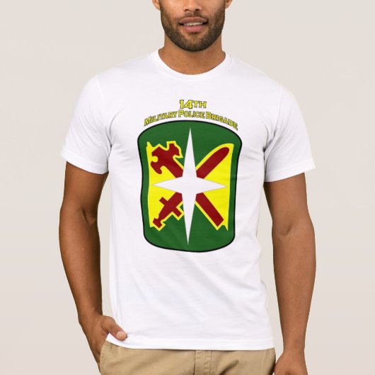 第14憲兵のBdeの肩パッチのTシャツ Tシャツ (正面)