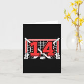 第14期アイスホッケー誕生日14歳アイスホッケーPl カード (黄色い花)