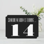 第14白黒誕生会の招待。 招待状 (スタンド正面)