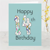 第14若い芸術家のためのバースデー・カード カード (黄色い花)