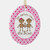 第14記念日猿愛オーナメント セラミックオーナメント (右)