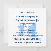 第14誕生日か年の黒のブルースターV14A 招待状 (裏面)