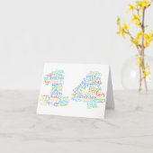 第14誕生日カードB カード (黄色い花)