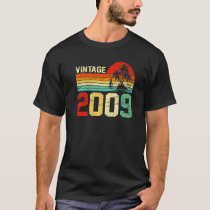 第14誕生日ヴィンテージ2009レトロボーイガール14年 Tシャツ
