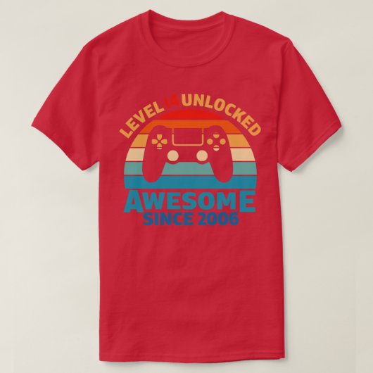 第14誕生日素晴らしゲーマー Tシャツ (デザイン正面)