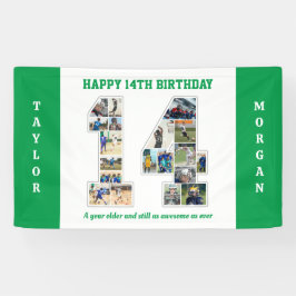 第14誕生日記念第14回写真コラージュ 横断幕