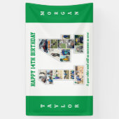 第14誕生日記念第14回写真コラージュ 横断幕 (縦)