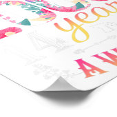 第14誕生日8月の女の子のための生まれ花の贈り物 ポスター (角)