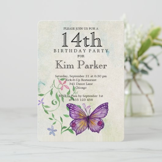 第14誕生日 招待状 (スタンド正面)