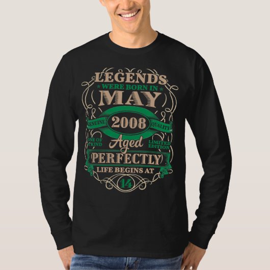 第14誕生日For Legends 2008年5月14歳 Tシャツ (正面)