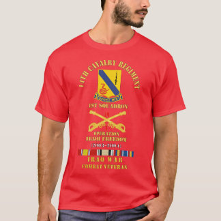 第14騎兵連隊Cav Br第1戦隊OIF 20 Tシャツ