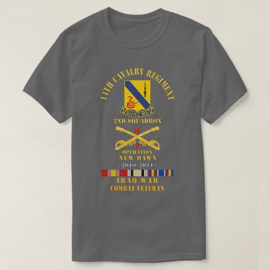 第14騎兵連隊Cav Br第2戦隊OND 20 Tシャツ (デザイン正面)