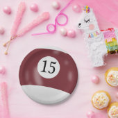 第15ビリヤード球 ペーパープレート (パーティー)